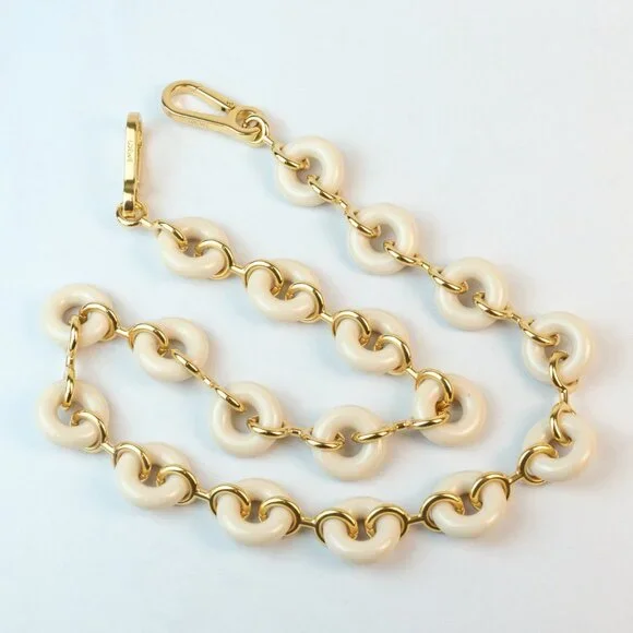 Loewe Gold-toned Acetate Donut Chain, Angora Ivory - Picture 4 of 9